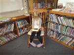 enjoying a book 